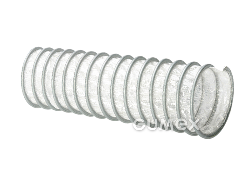 Vzduchotechnická hadice pro chemikálie CP PE 457, 50/62mm, 0,49bar/-0,27bar, polyetylen, -35°C/+80°C, transparentní bílá